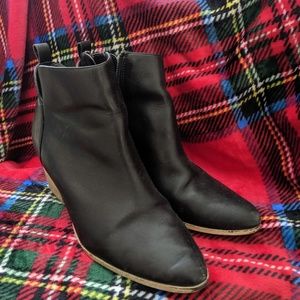 Black Leather Booties